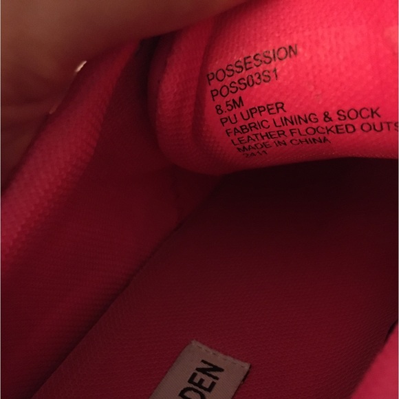 Neon Pink Steve Madden Possession Platform Sneakers (Only Worn Once) - Picture 5 of 5